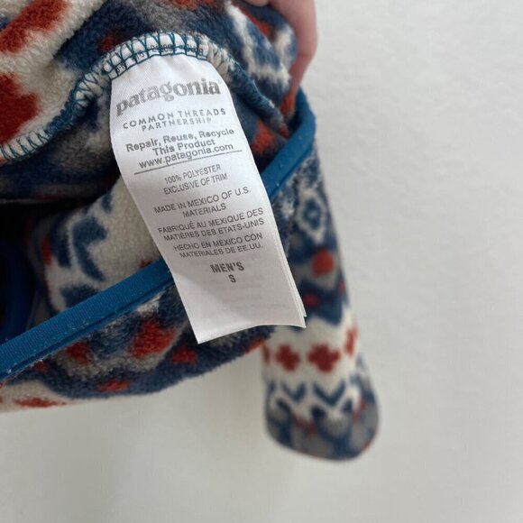 Patagonia Synchilla Cliff Underwater Print Snap T Pullover Fleece Mens sz Small - Picture 5 of 6